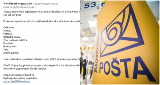 Slovenská pošta vyzýva na ostražitosť pri mailoch, pretože môžete prísť o peniaze